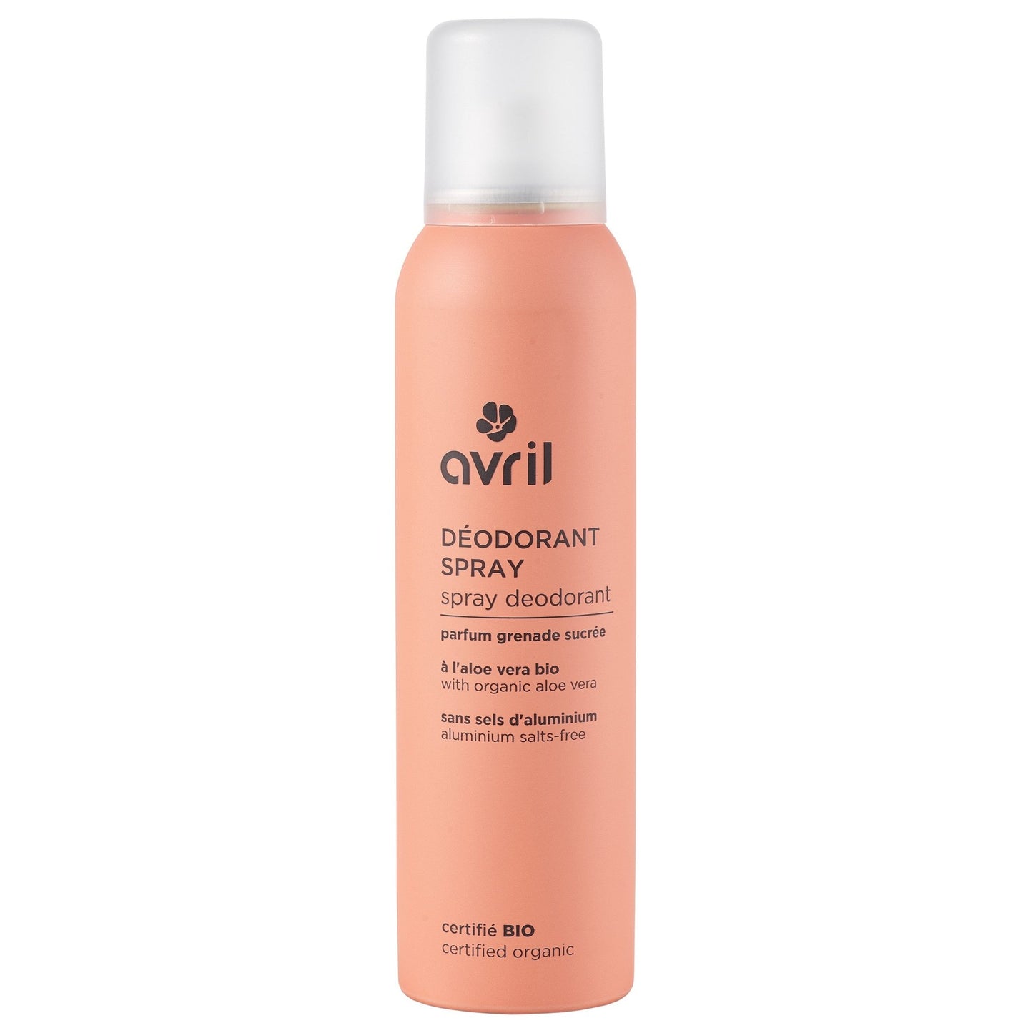 Déodorant spray Bio Avril 150ml parfum grenade sucré - Benedetti
