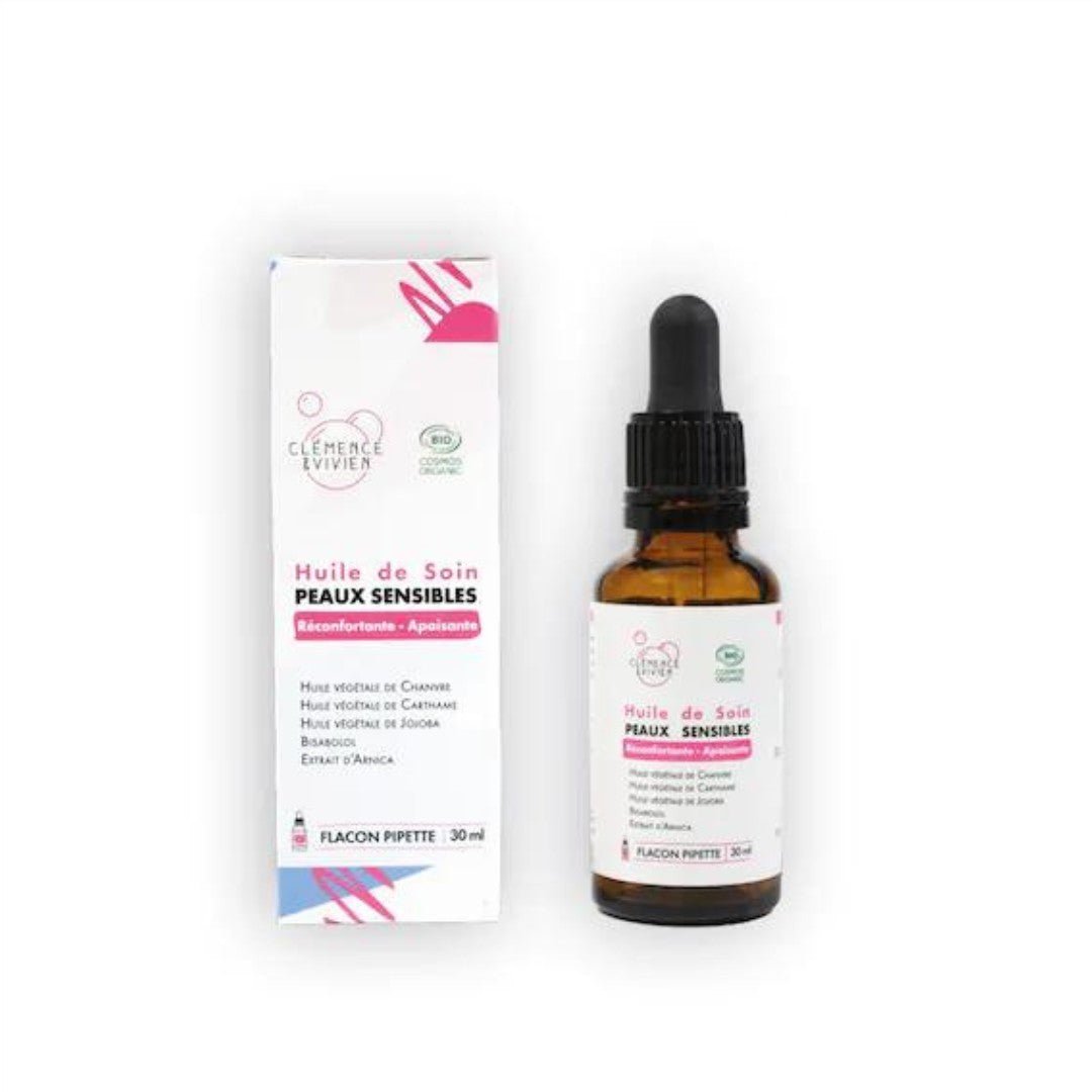 Huile de soin peaux sensibles 30ml Clémence et Vivien - Benedetti
