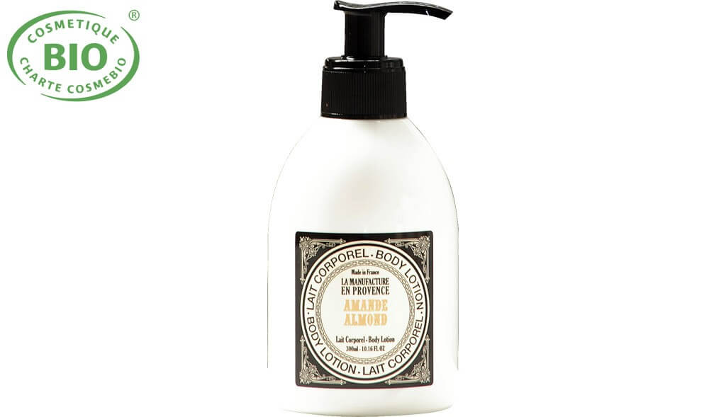 Lait corporel bio amande 300ml La manufacture en Provence - Benedetti