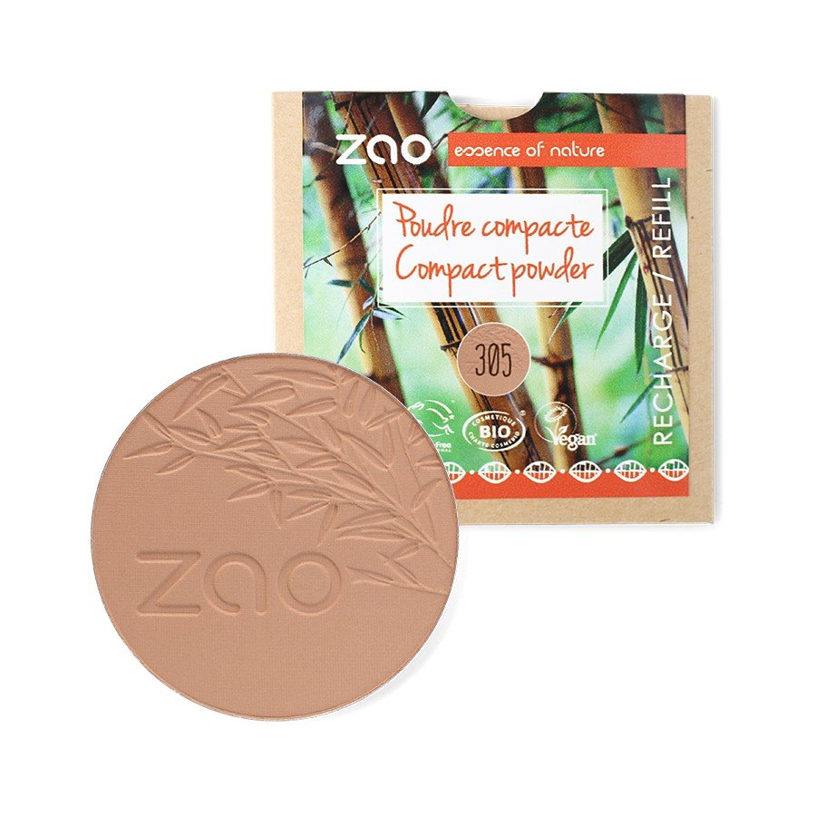 Recharge pour Poudre Compacte Sable Rosé 305 Zao Make Up 9g - Benedetti