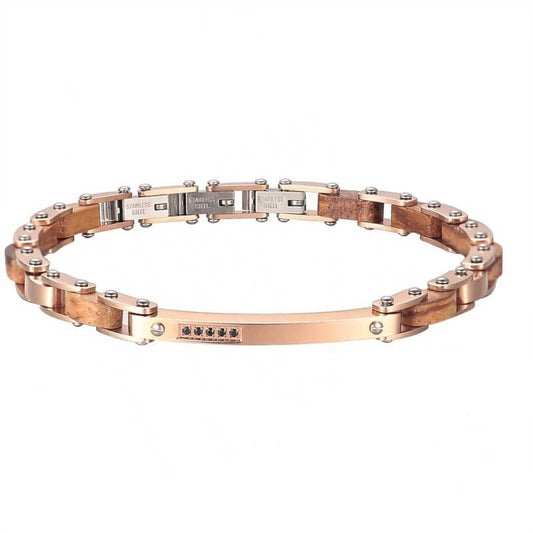 Bracelet acier bois de Zèbre FL WATCH - Benedetti