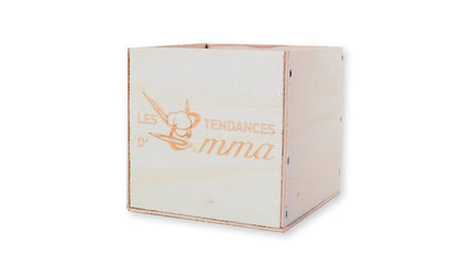 Coffret carrés démaquillants lavables coton bi - face coffret bois Les tendances d'emma - Benedetti