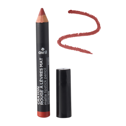Crayon rouge à lèvres mat Acajou bio Avril - Benedetti