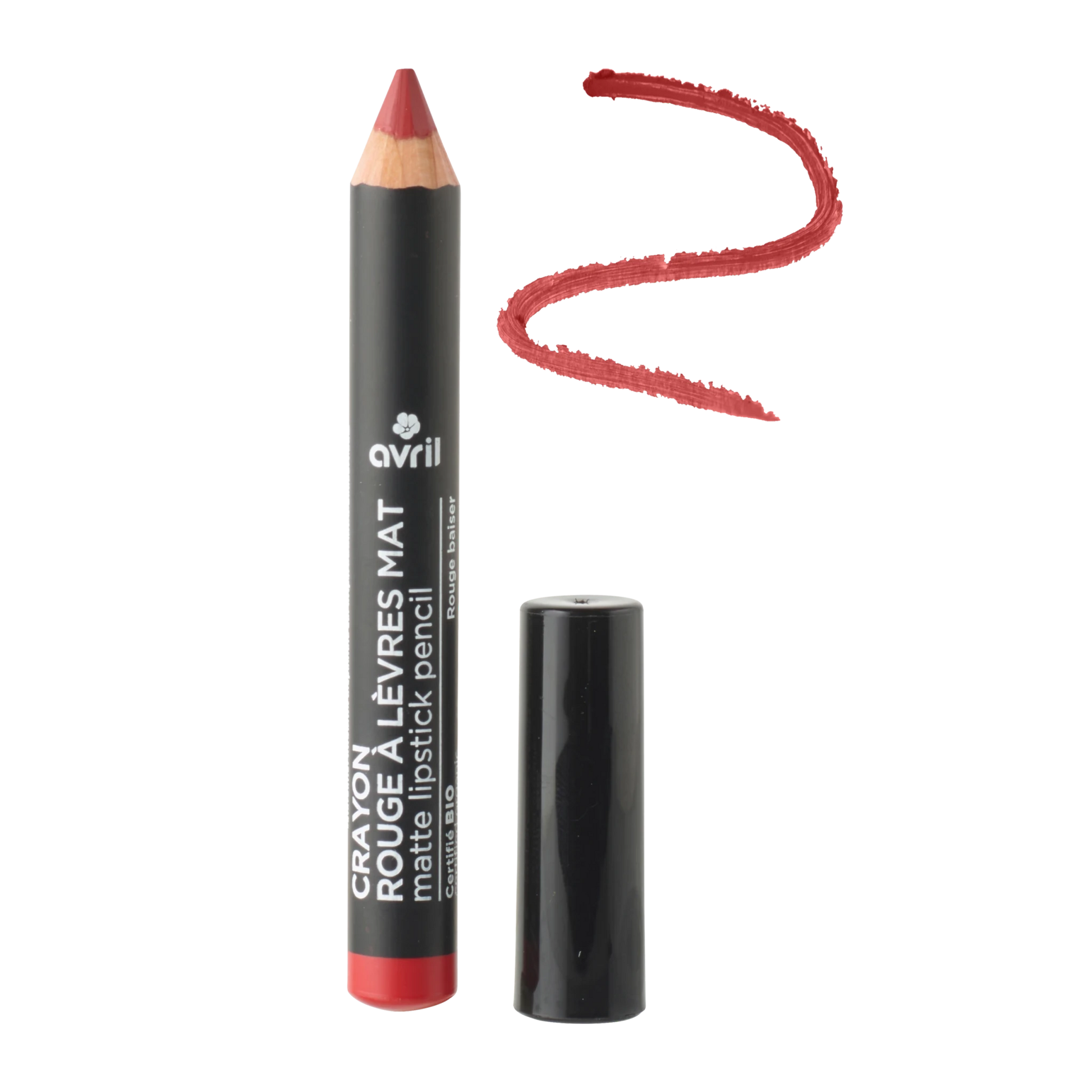 Crayon rouge à lèvres mat Rouge baiser bio Avril - Benedetti