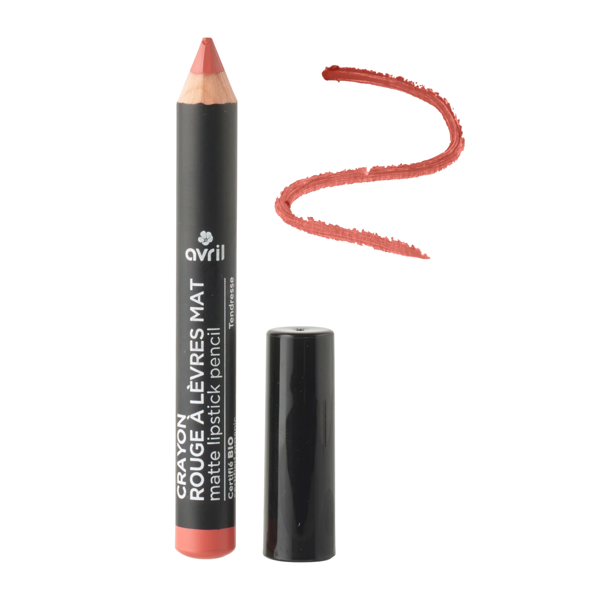 Crayon rouge à lèvres mat Tendresse bio Avril - Benedetti