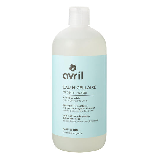 Eau micellaire au jus d'aloe vera Bio 500ml Avril - Benedetti