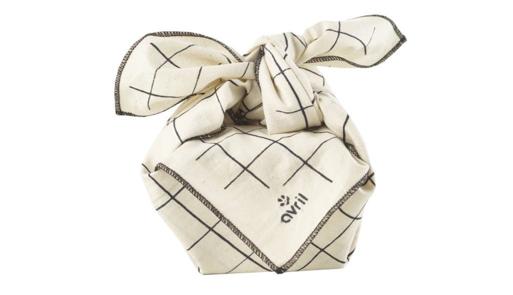 Furoshiki en coton bio imprimé carreaux 52x52cm Avril - Benedetti