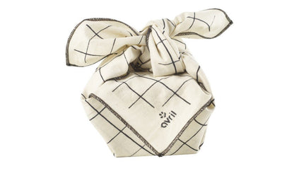 Furoshiki en coton bio imprimé carreaux 52x52cm Avril - Benedetti