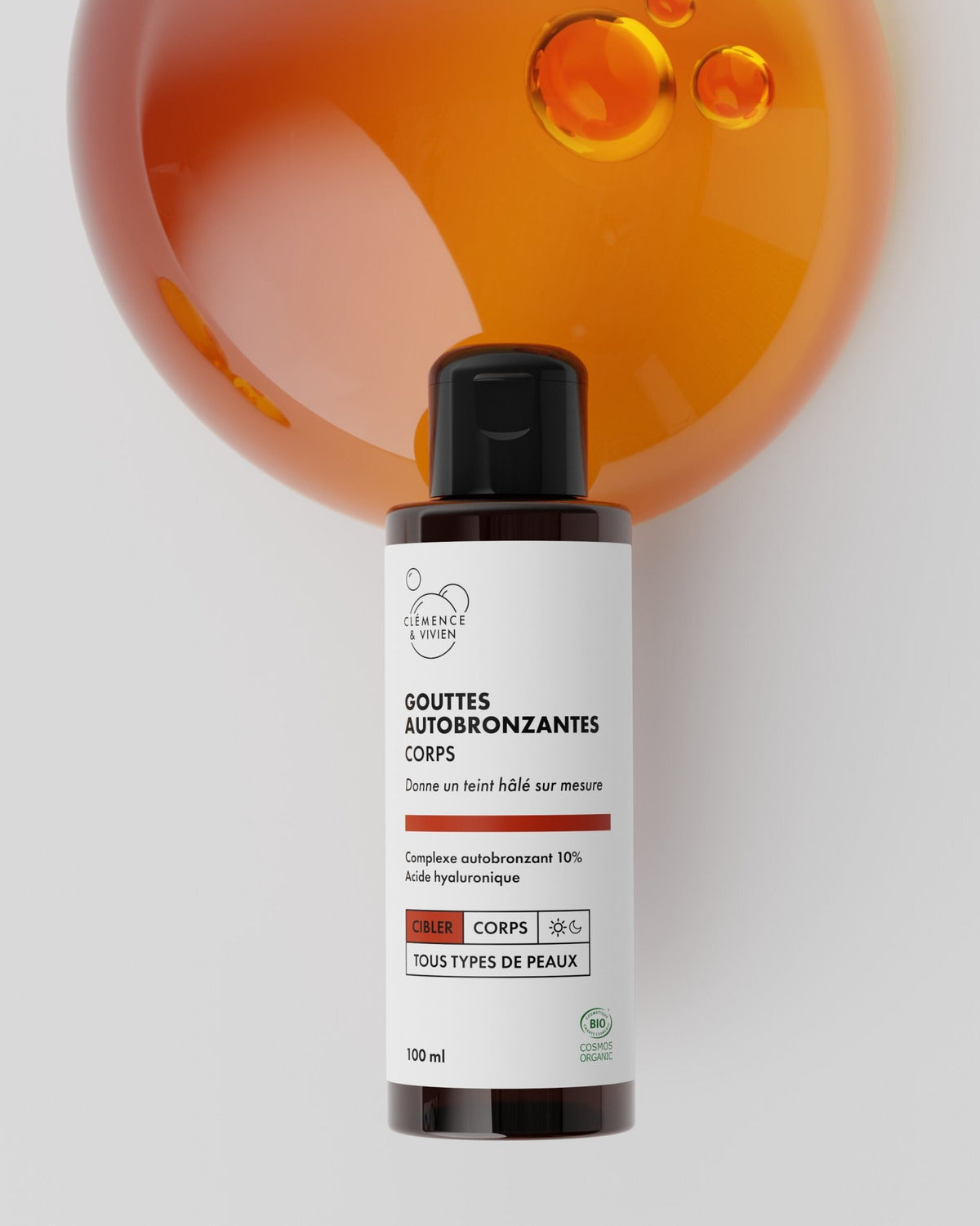 Gouttes autobronzantes corps 100ml Clémence & Vivien - Benedetti