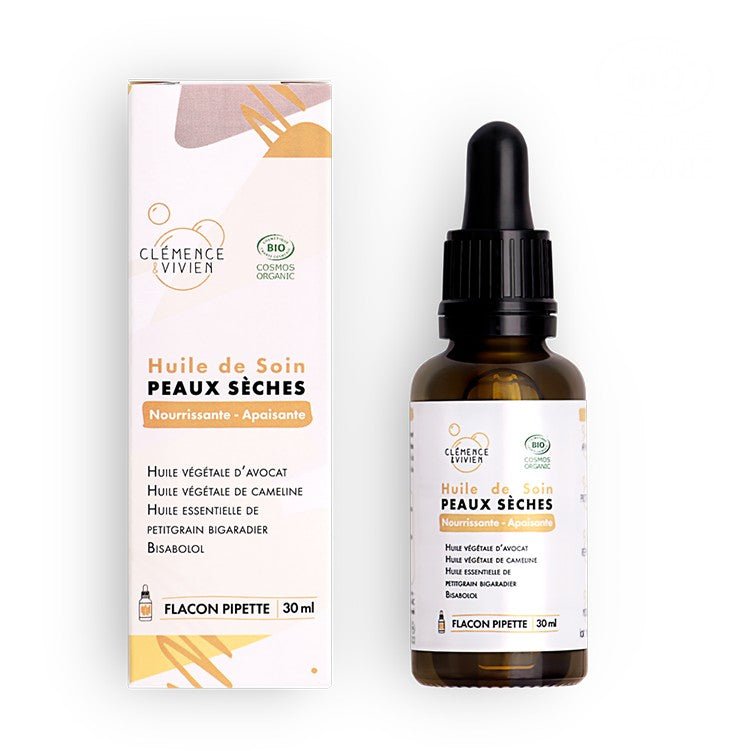 Huile de soin peaux sèches 30ml Clémence et Vivien - Benedetti