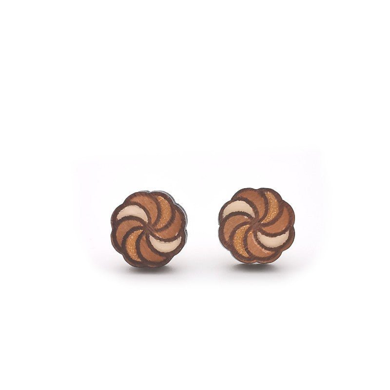 Puce d'oreille ROSY doré beige BEWOOD - Benedetti