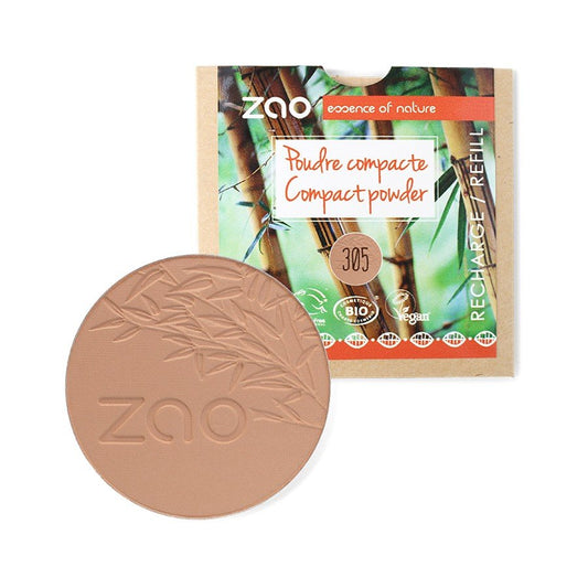 Recharge pour Poudre Compacte Sable Rosé 305 Zao Make Up 9g - Benedetti