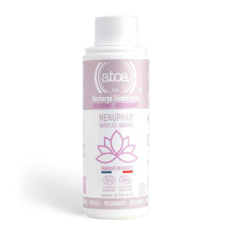 Recharge pour Roll on déodorant Nenuphar bio ATOA 100ml - Benedetti