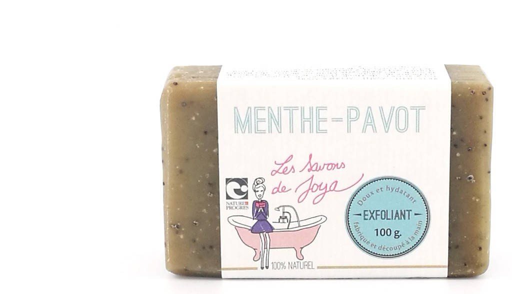 Savon exfoliant Menthe et Pavot Les savons de Joya 100g - Benedetti