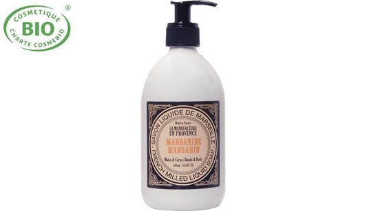Savon liquide de Marseille mandarine 500ml la manufacture en Provence - Benedetti